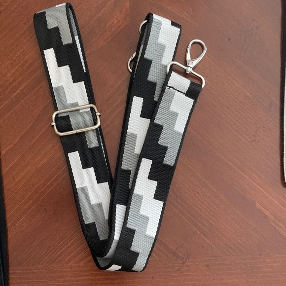 Stylish Black, White and Gray Strap Ihkwip crossbody Purse Strap - Picture 1 of 5